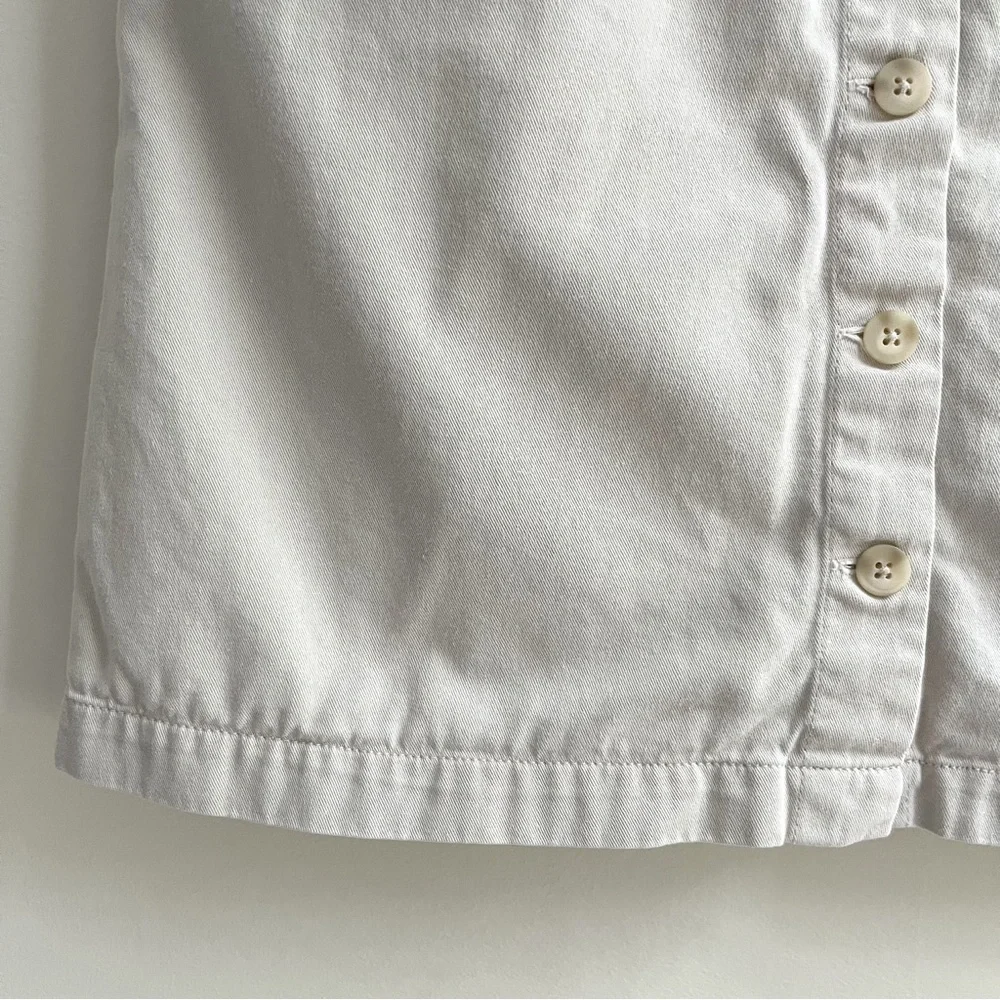 [gap] 100% cotton button front mini skirt light khaki S